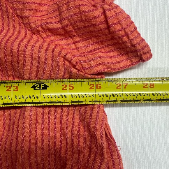 FLAX Linen Tunic Top 1G Lagenlook Oversized Organic Pink Relaxed Boho Minimalist - Picture 8 of 11